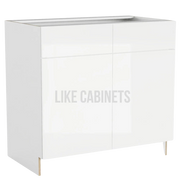 High Gloss White Vanity Sink Base Cabinet