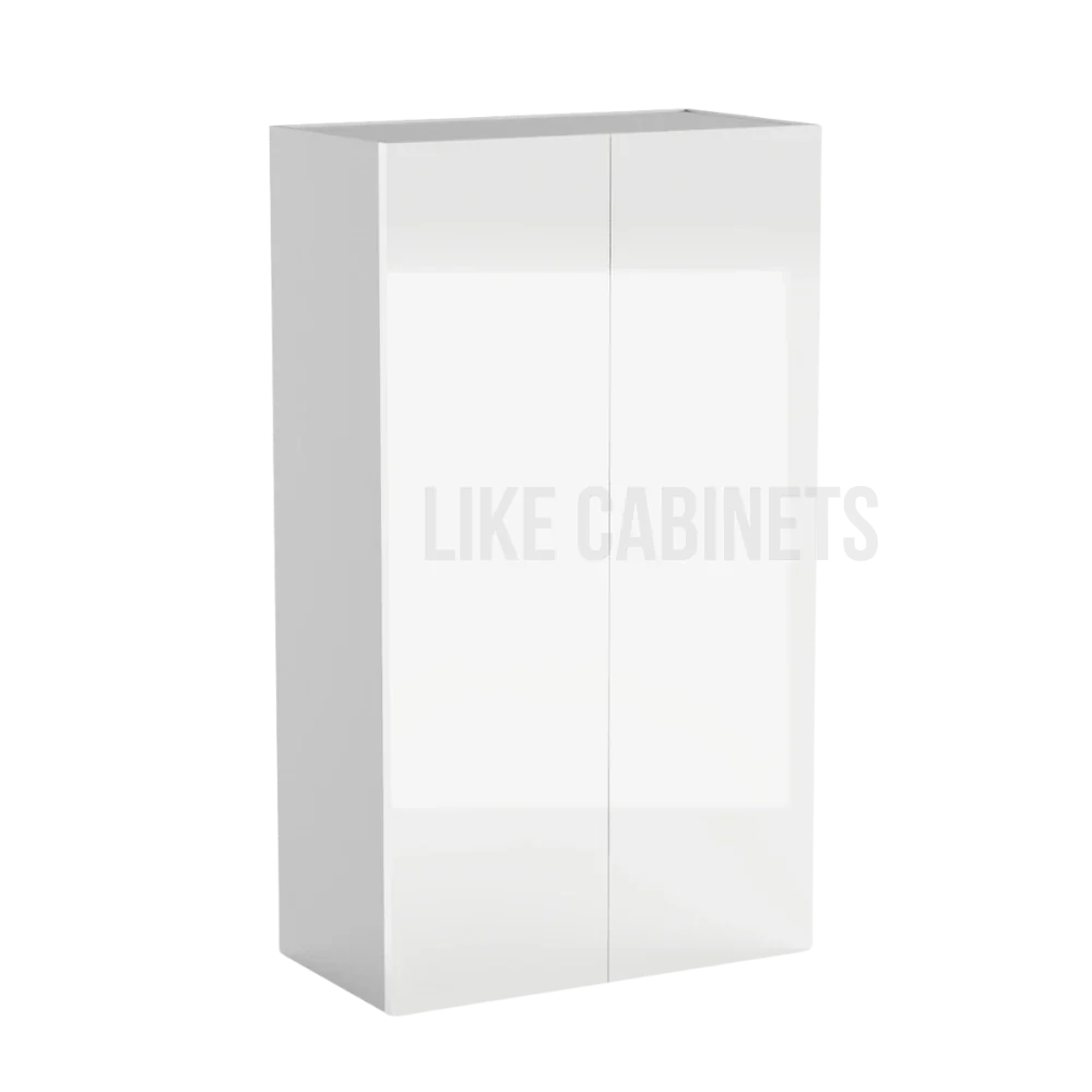 High Gloss White 24″ Diagonal Corner Wall Cabinet