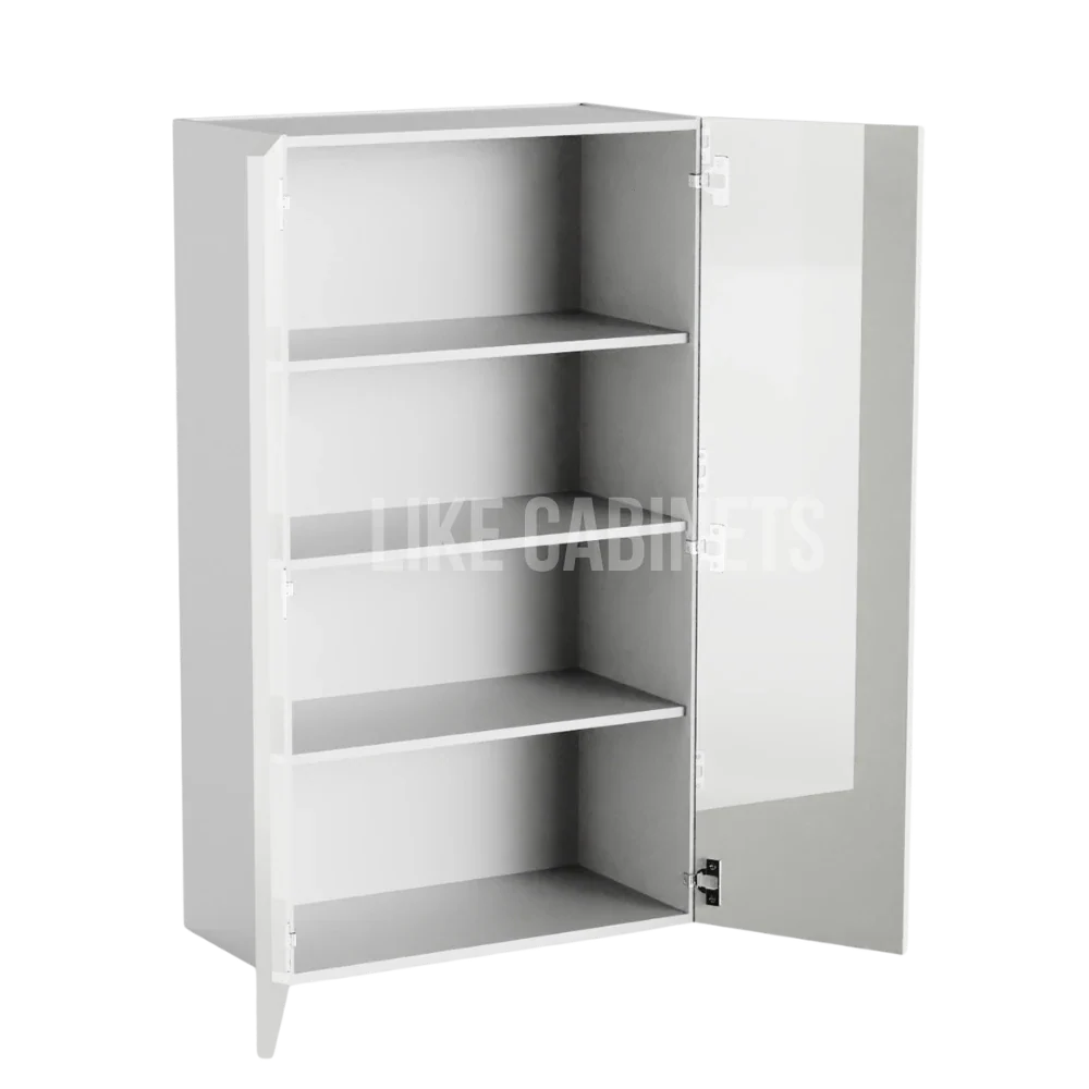 High Gloss White 24″ Diagonal Corner Wall Cabinet