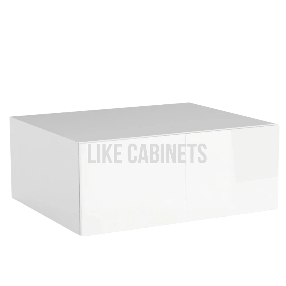 High Gloss White 30'' W Refrigerator Wall Cabinet 24'' Deep