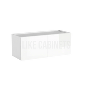 High Gloss White 15'' H Double Door Wall Cabinet