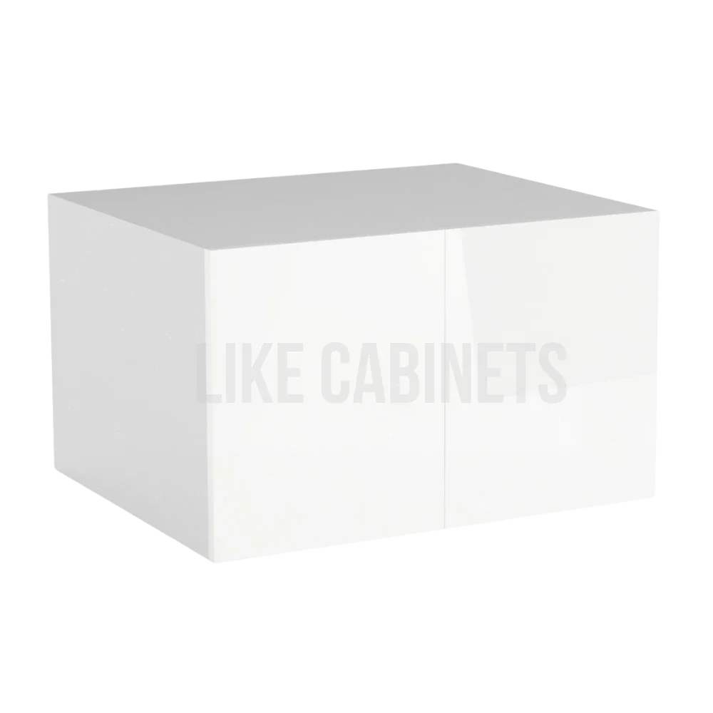 High Gloss White Refrigerator Wall Cabinet 30''W 24''D 18''H