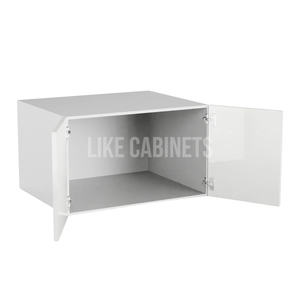 High Gloss White Refrigerator Wall Cabinet 30''W 24''D 18''H