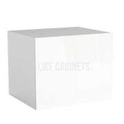 High Gloss White 24'' H Refrigerator Wall Cabinet 24'' Deep