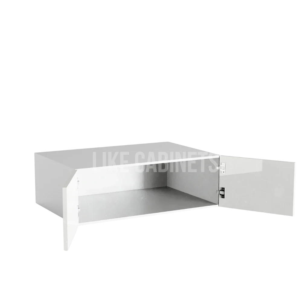 High Gloss White 36'' W Refrigerator Wall Cabinet 24'' Deep