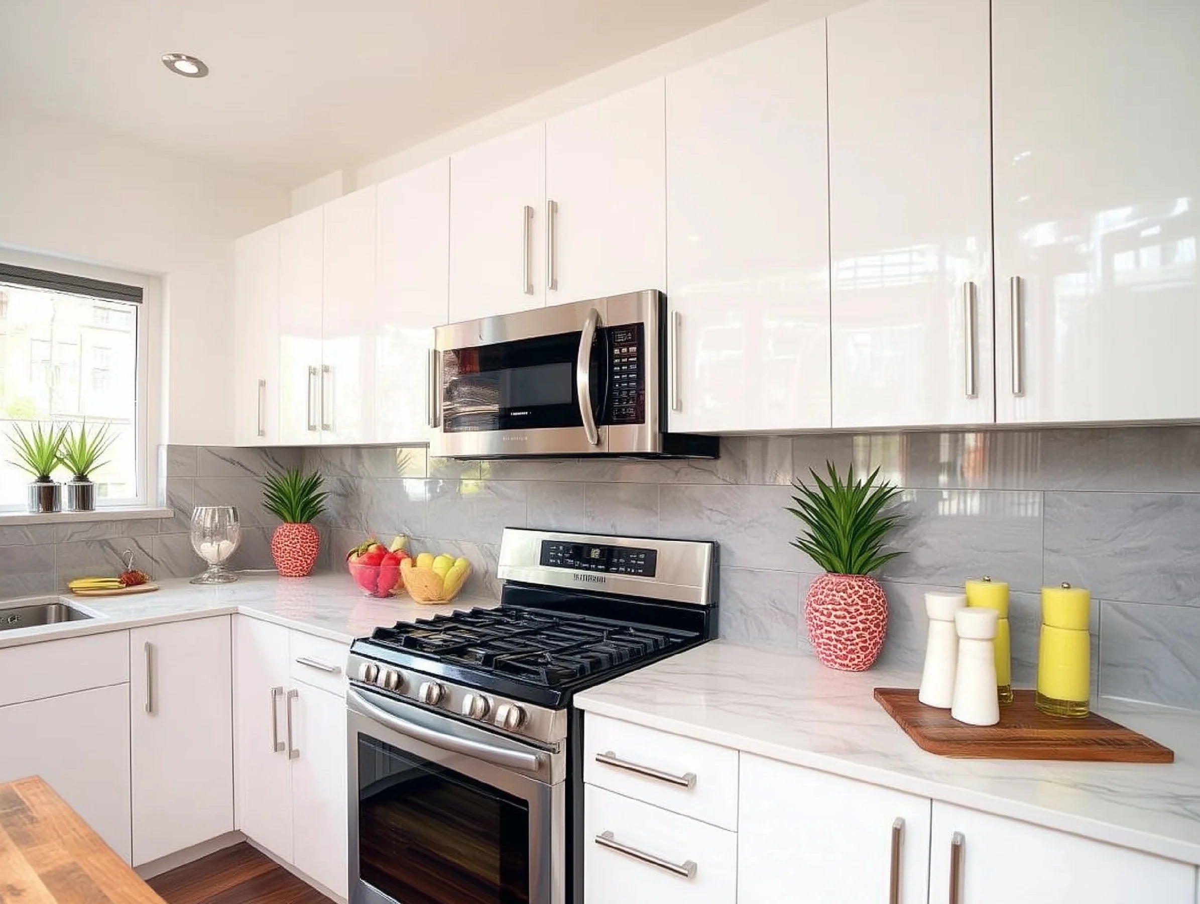 High Gloss White 42'' H Single Door Wall Cabinet