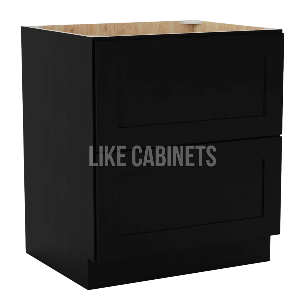 Iron Black Two Drawer Base