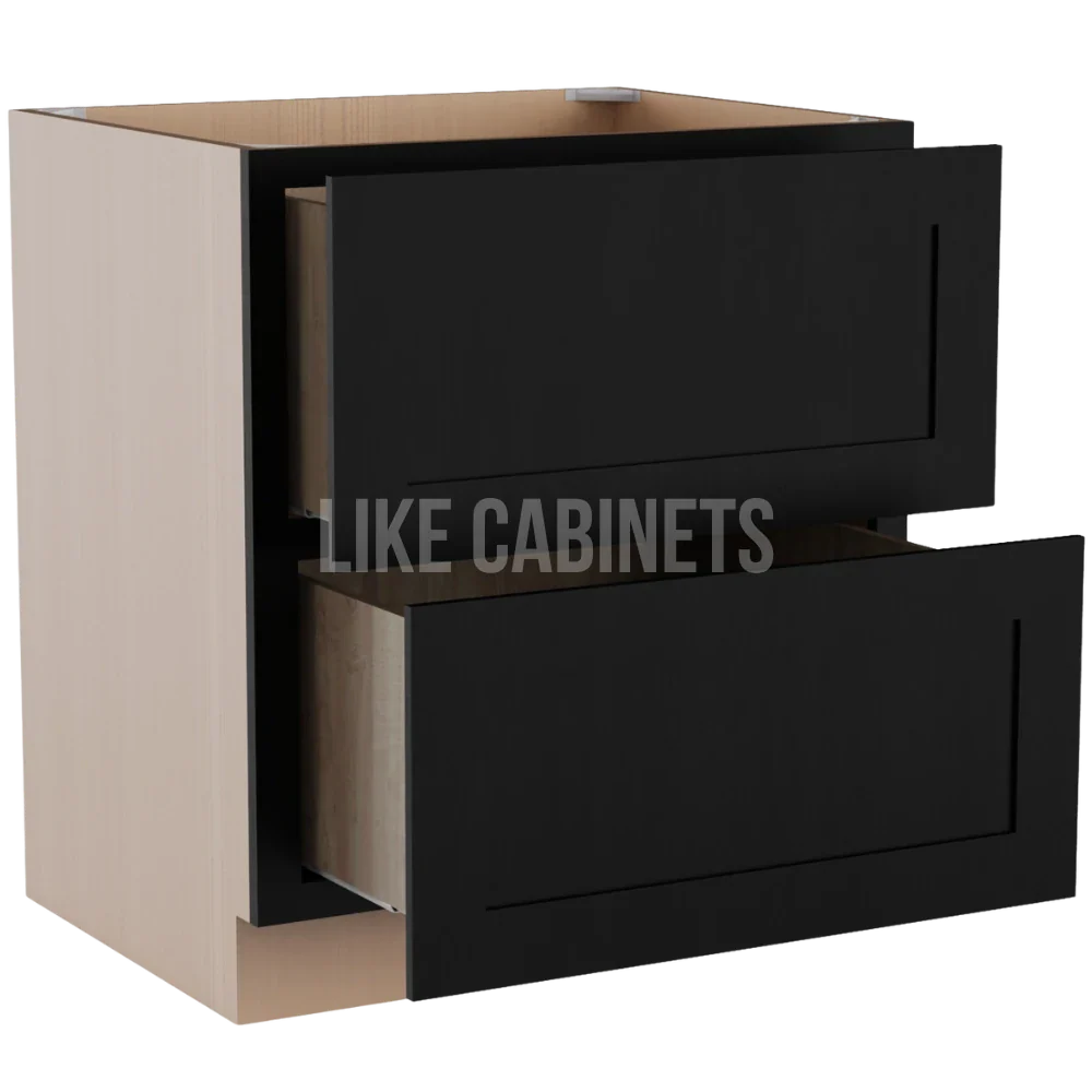 Iron Black Two Drawer Base