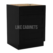 Iron Black Three Drawer Base Cabinet