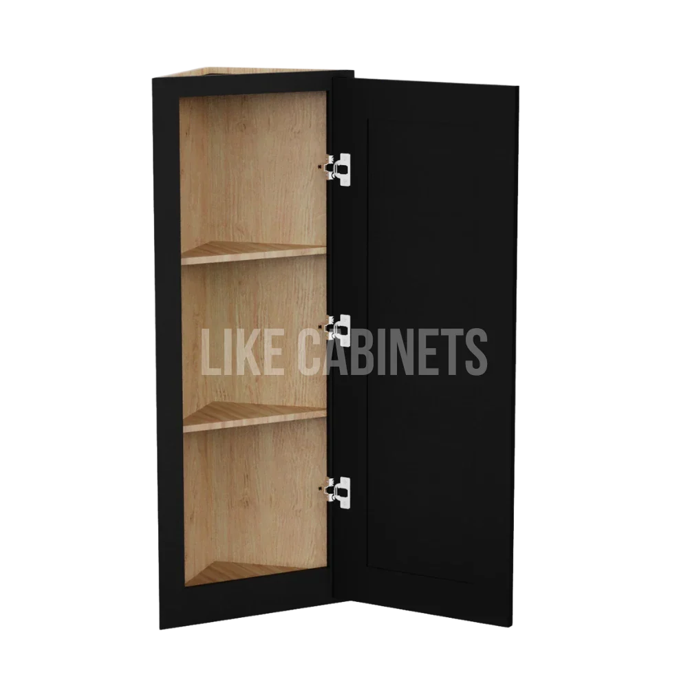 Iron Black Shaker Angle Wall Cabinet