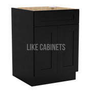Iron Black Base Cabinet with Double Doors & Single Drawer
