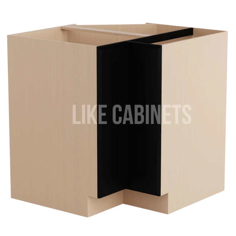 Iron Black Shaker Lazy Susan Base Cabinet