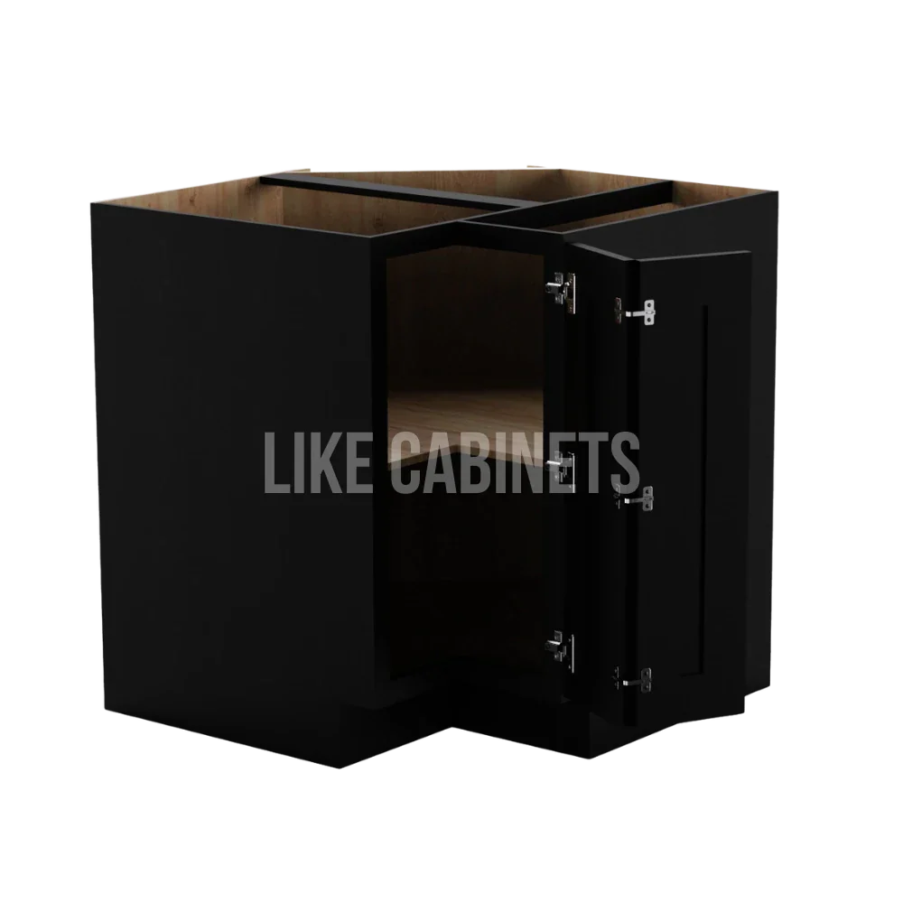 Iron Black Shaker Lazy Susan Base Cabinet