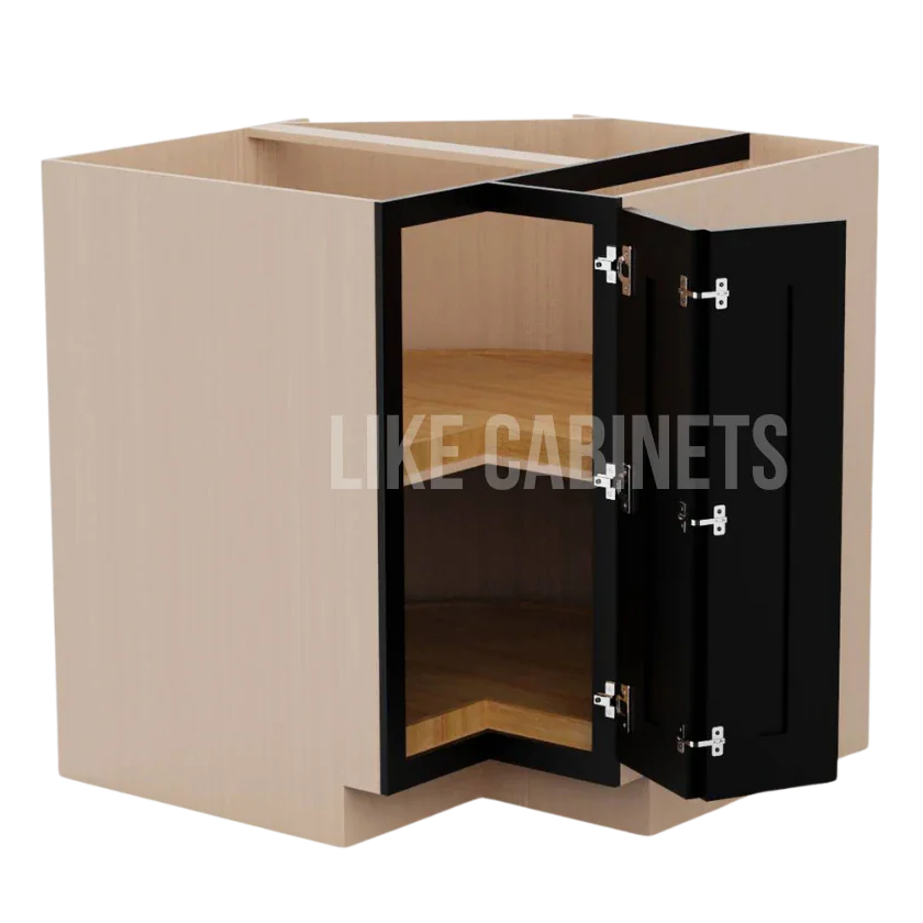 Iron Black Shaker Lazy Susan Base Cabinet