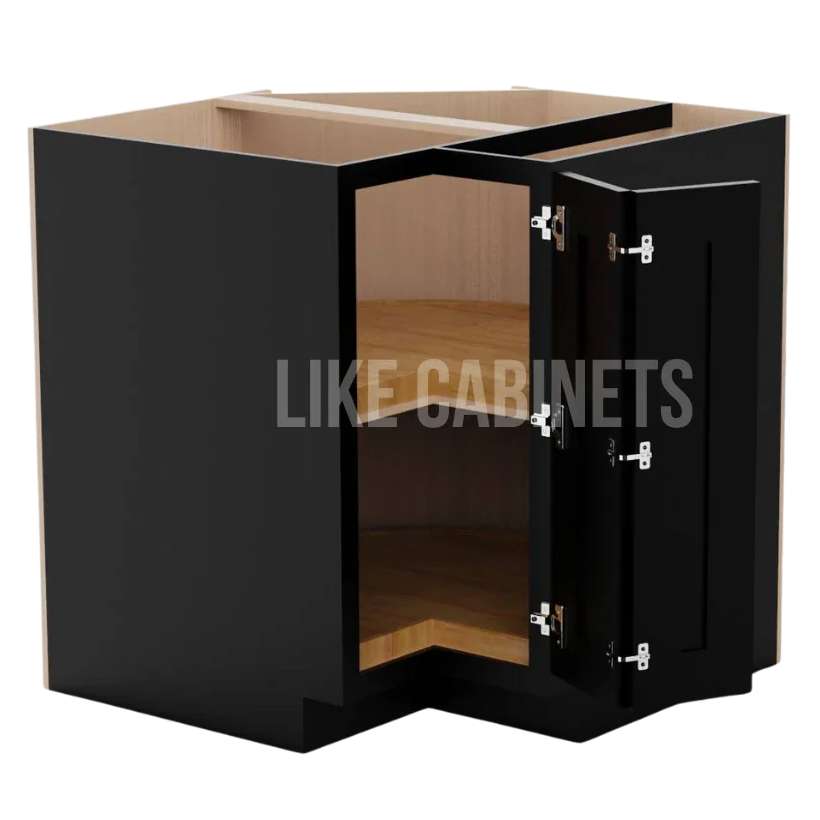 Iron Black Shaker Lazy Susan Base Cabinet