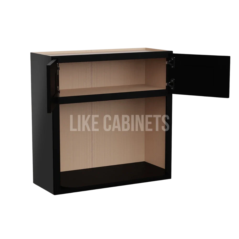 Iron Black Microwave Wall Cabinet