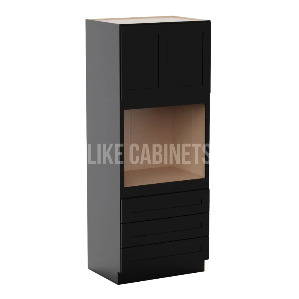 Iron Black 33'' W Oven Pantry Cabinet