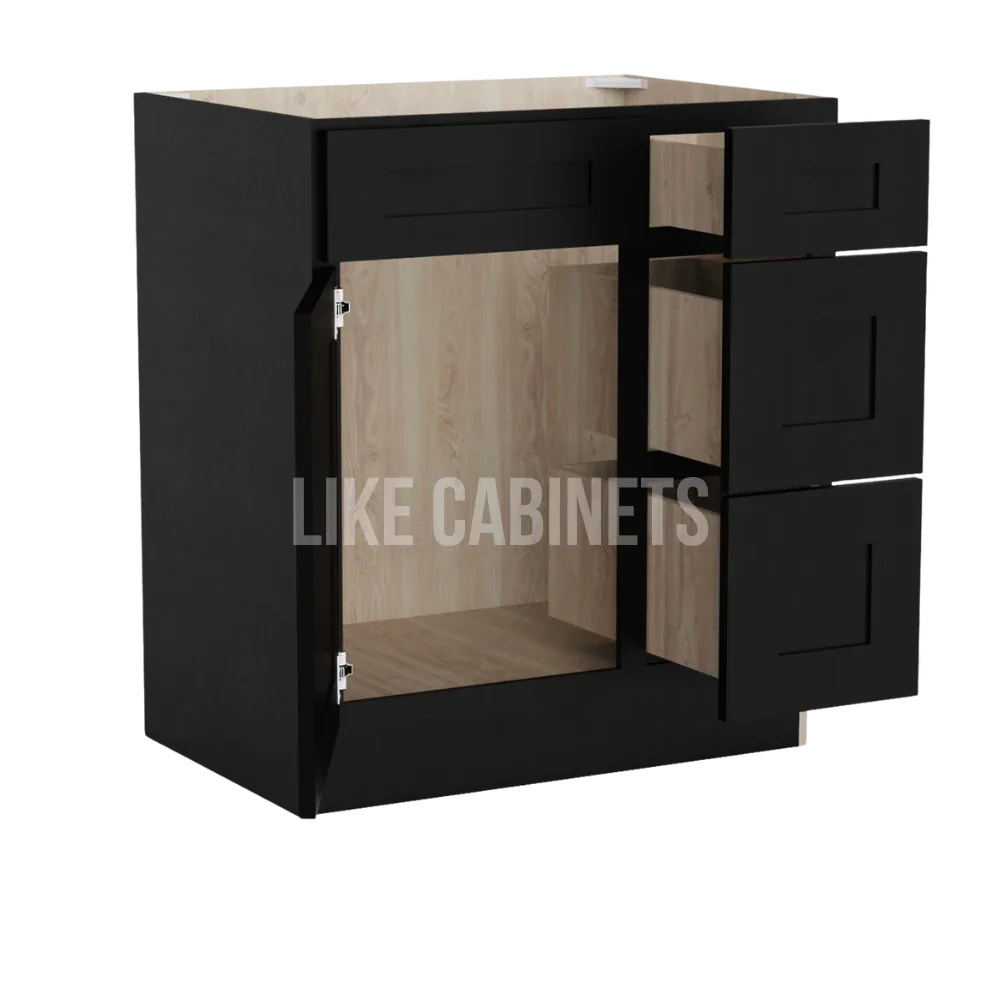 Iron Black 30'' W Vanity Combo with Drawers