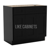 Iron Black 33'' W Vanity Combo with Drawers