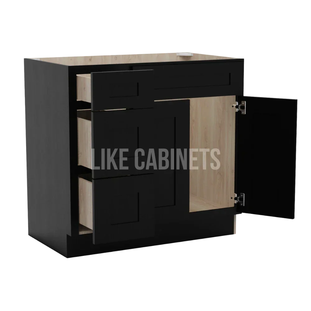 Iron Black 33'' W Vanity Combo with Drawers