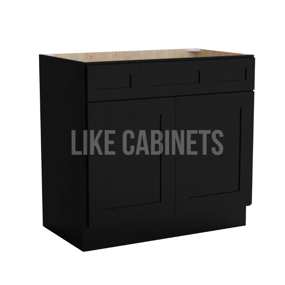 Iron Black Vanity Combo Cabinet