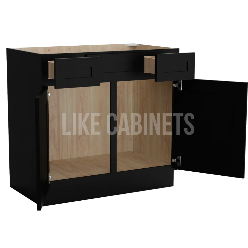 Iron Black Vanity Combo Cabinet