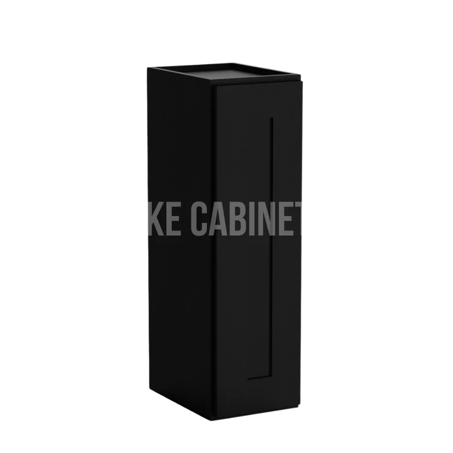 Iron Black 30" H 9"W Single Door Wall Cabinet