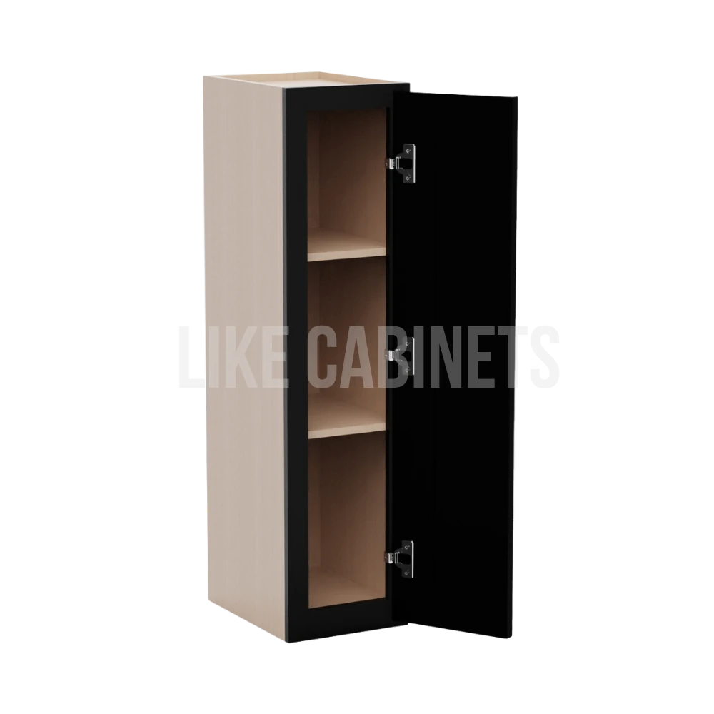 Iron Black 36'' H 9"W Single Door Wall Cabinet
