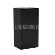 Iron Black 36'' H 15'' W Single Door Wall Cabinet
