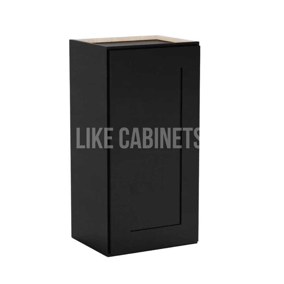Iron Black 36'' H 15'' W Single Door Wall Cabinet