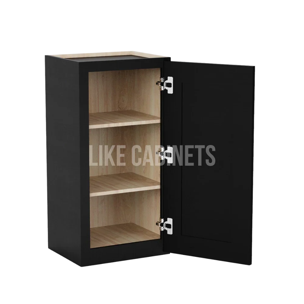 Iron Black 36'' H 15'' W Single Door Wall Cabinet