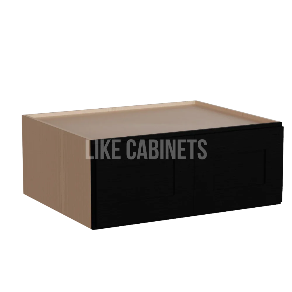 Iron Black Refrigerator Wall Cabinet 30''W 24''D 12''H