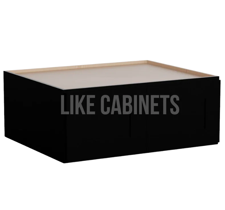 Iron Black Refrigerator Wall Cabinet 30''W 24''D 15''H