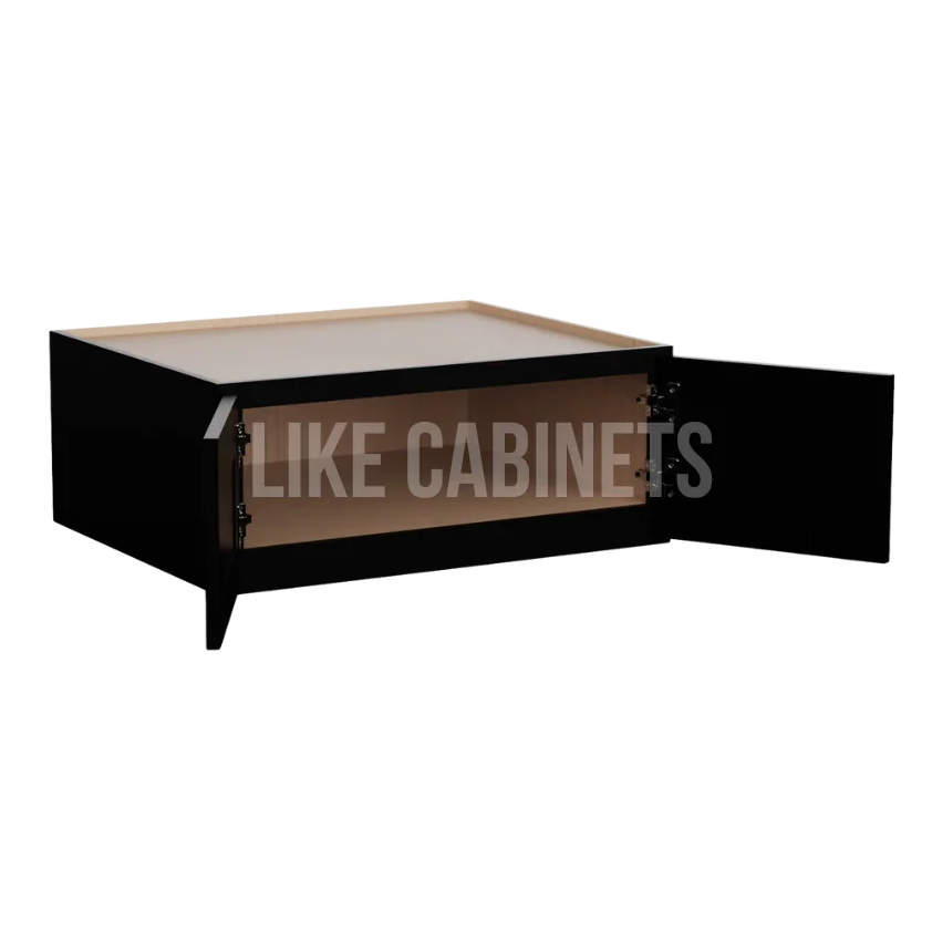 Iron Black Refrigerator Wall Cabinet 30''W 24''D 15''H