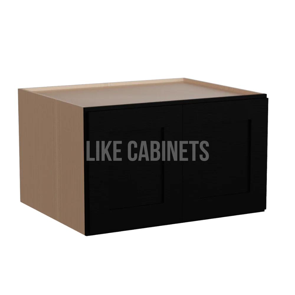 Iron Black Refrigerator Wall Cabinet 30''W 24''D 18''H