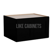 Iron Black Refrigerator Wall Cabinet 30''W 24''D 18''H