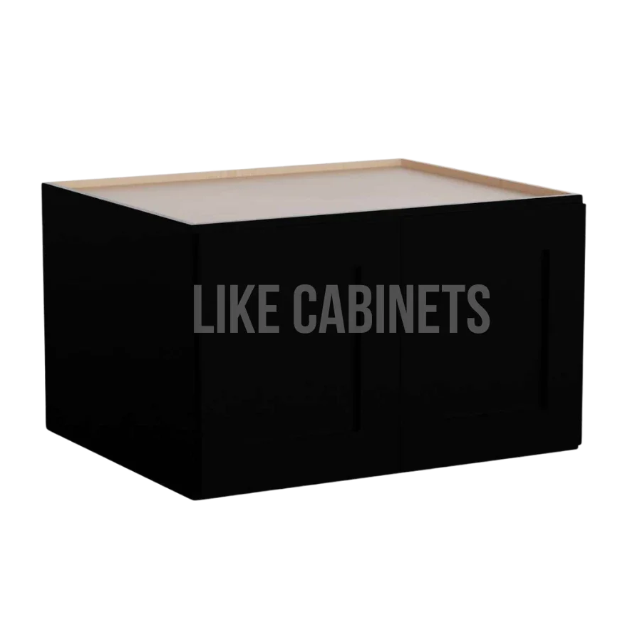 Iron Black Refrigerator Wall Cabinet 30''W 24''D 18''H