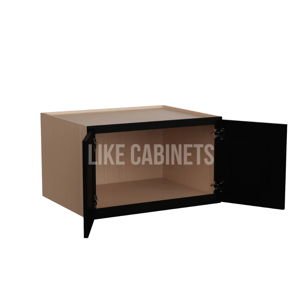 Iron Black Refrigerator Wall Cabinet 30''W 24''D 18''H