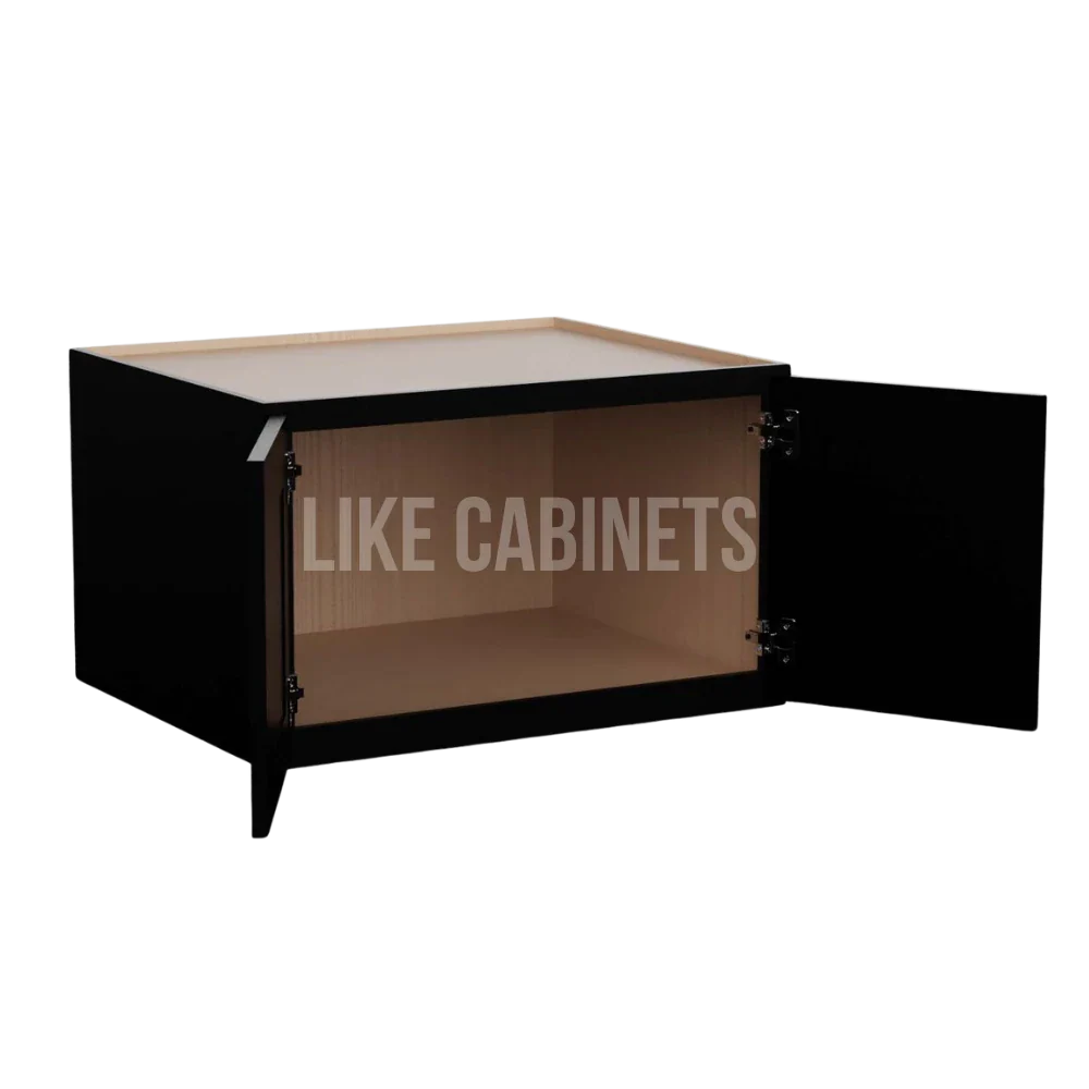 Iron Black Refrigerator Wall Cabinet 30''W 24''D 18''H