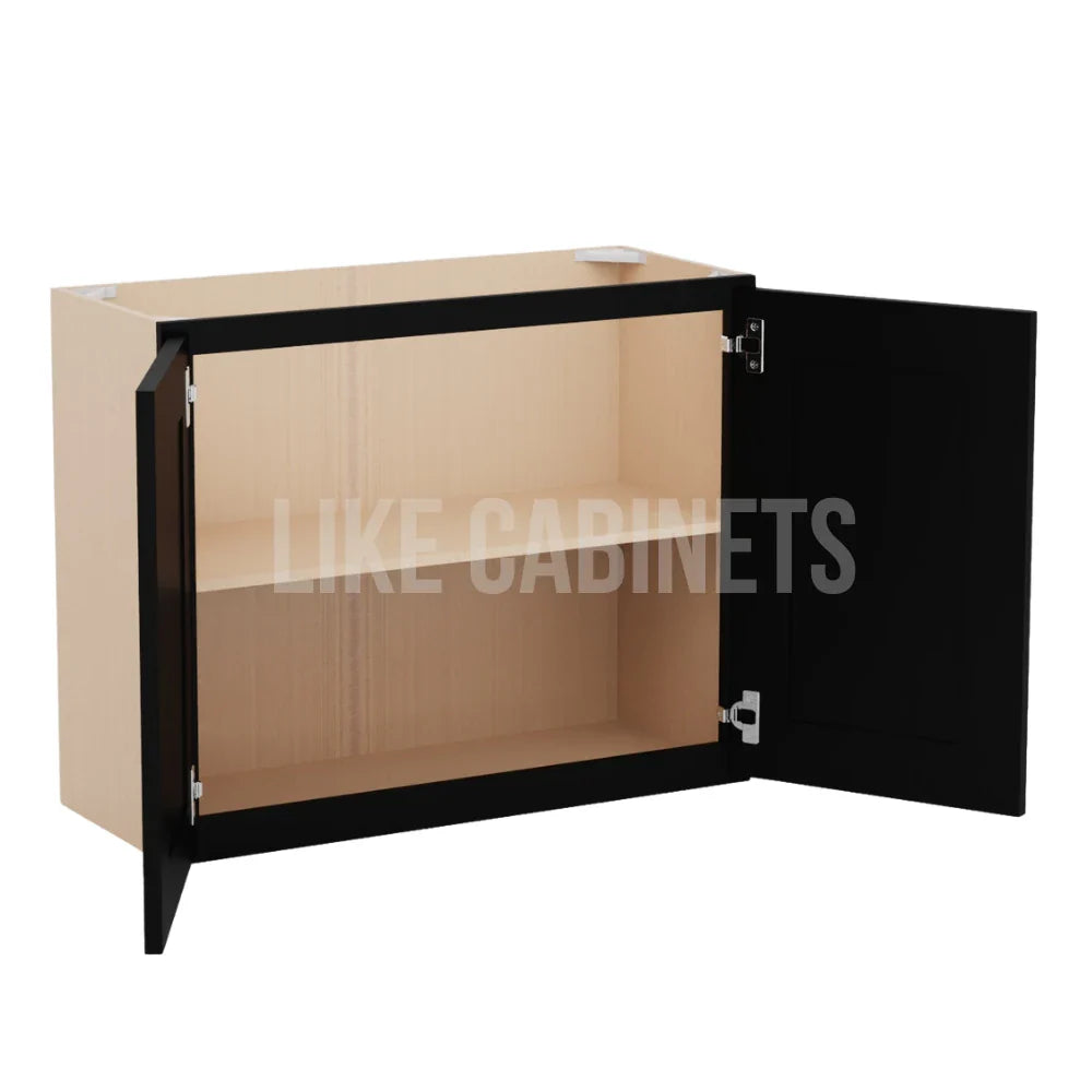 Iron Black 24'' H Double Door Wall Cabinet