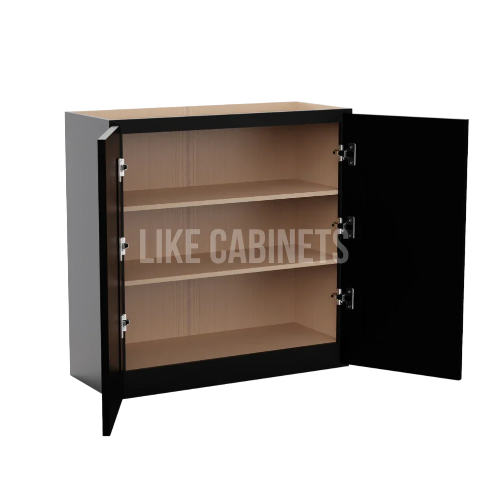 Iron Black Shaker 30''H Double Door Wall Cabinet