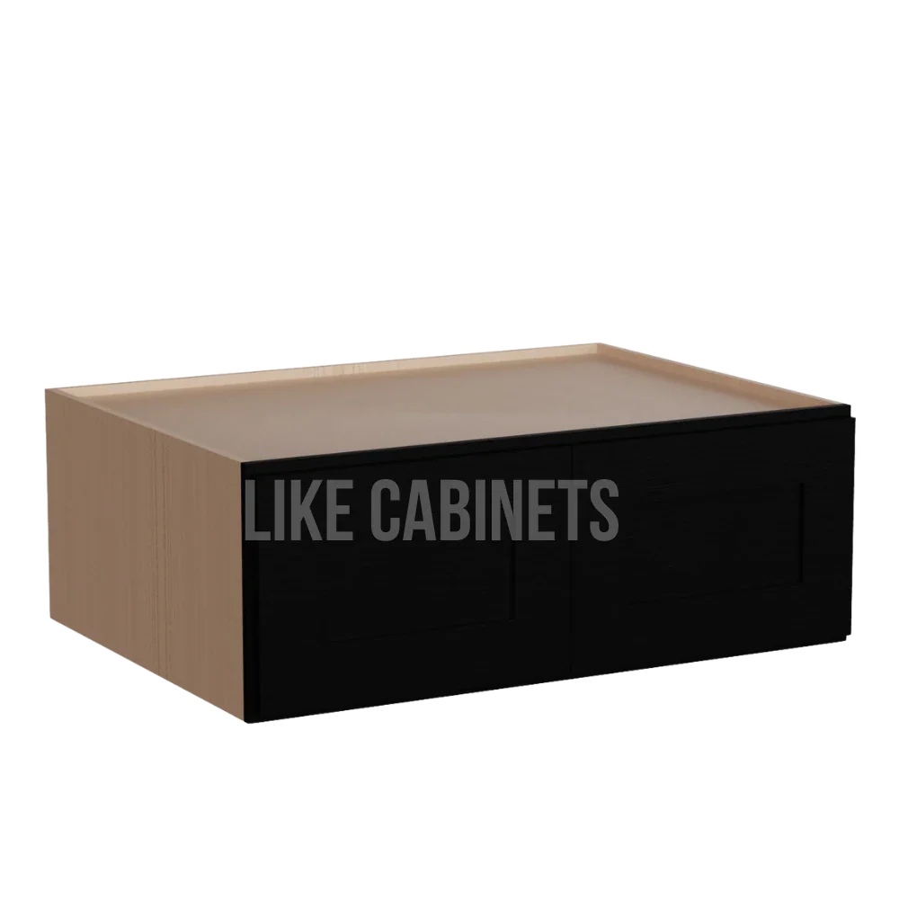 Iron Black Refrigerator Wall Cabinet 33''W 24''D 12''H