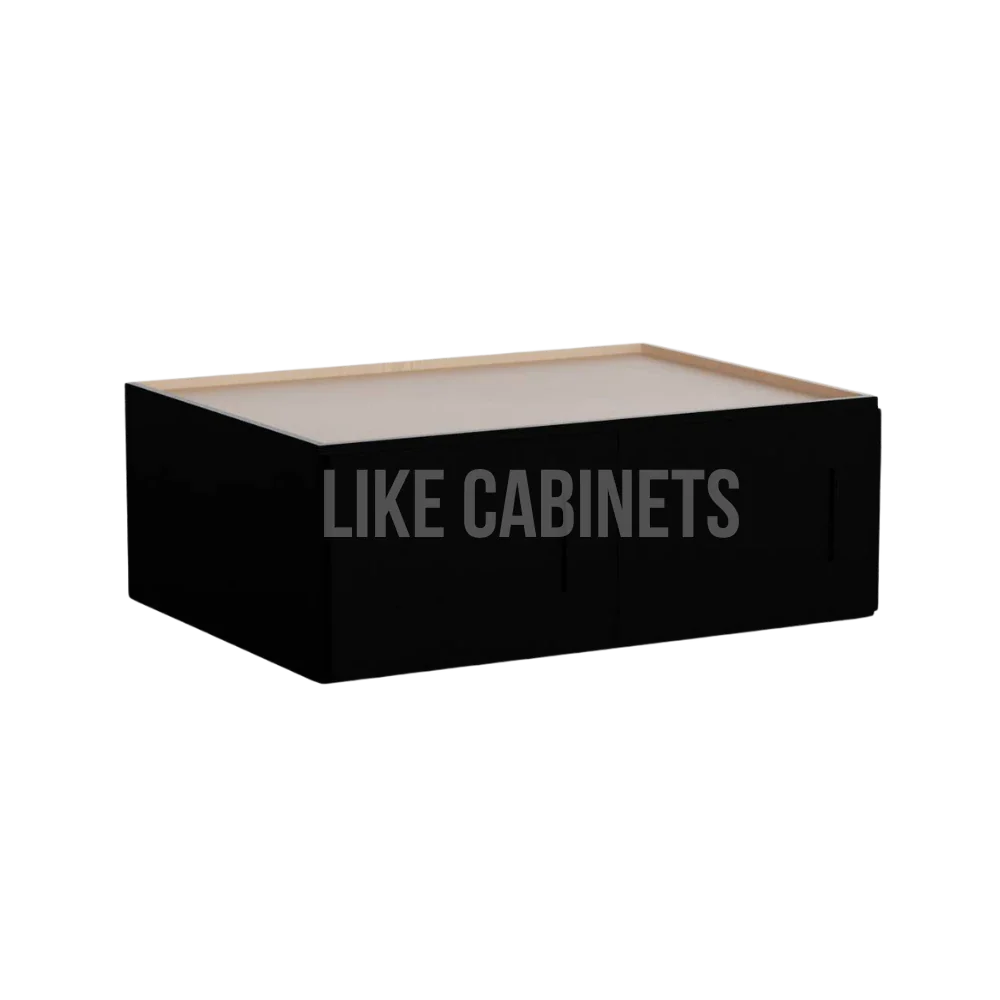 Iron Black 33'' W Refrigerator Wall Cabinet 24'' Deep