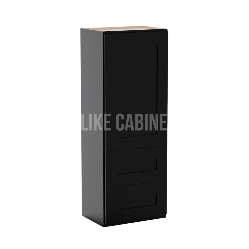 Iron Black 18''W Wall Cabinets With 2 Drawers