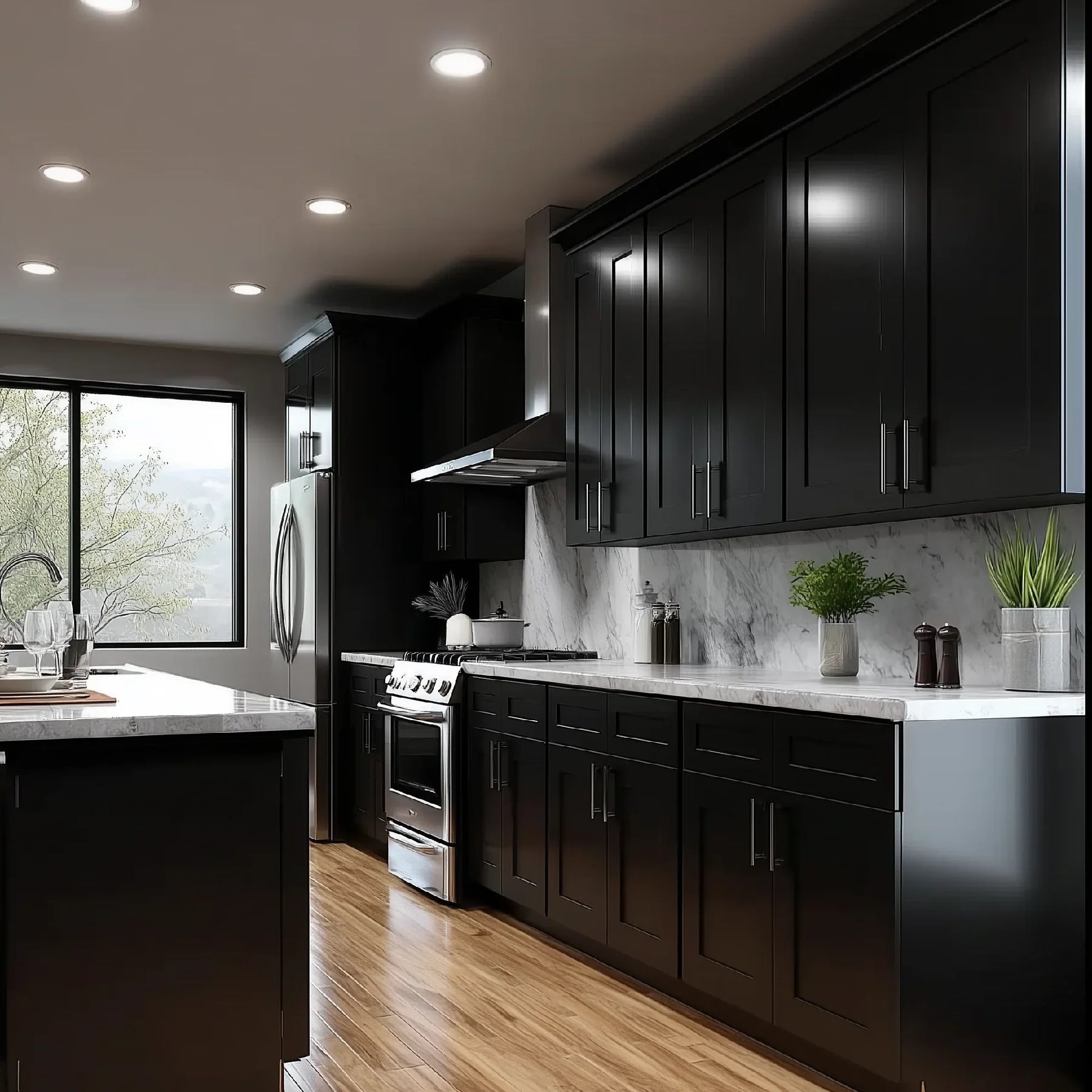 Iron Black 36'' H 9"W Single Door Wall Cabinet