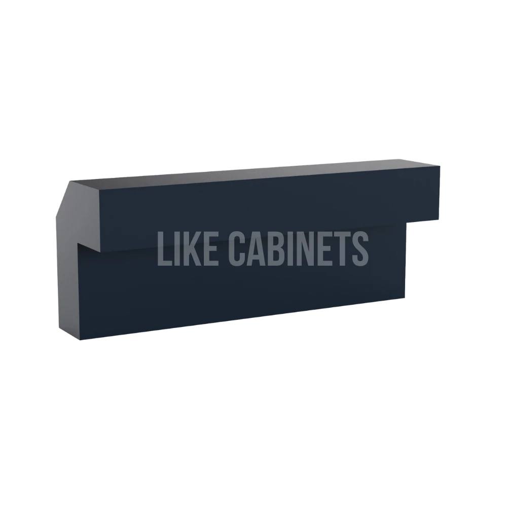 Navy Blue Shaker Angle Light Rail Moulding