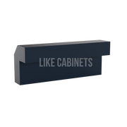 Navy Blue Shaker Angle Light Rail Moulding