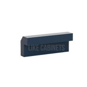 Navy Blue Shaker Angle Light Rail Moulding