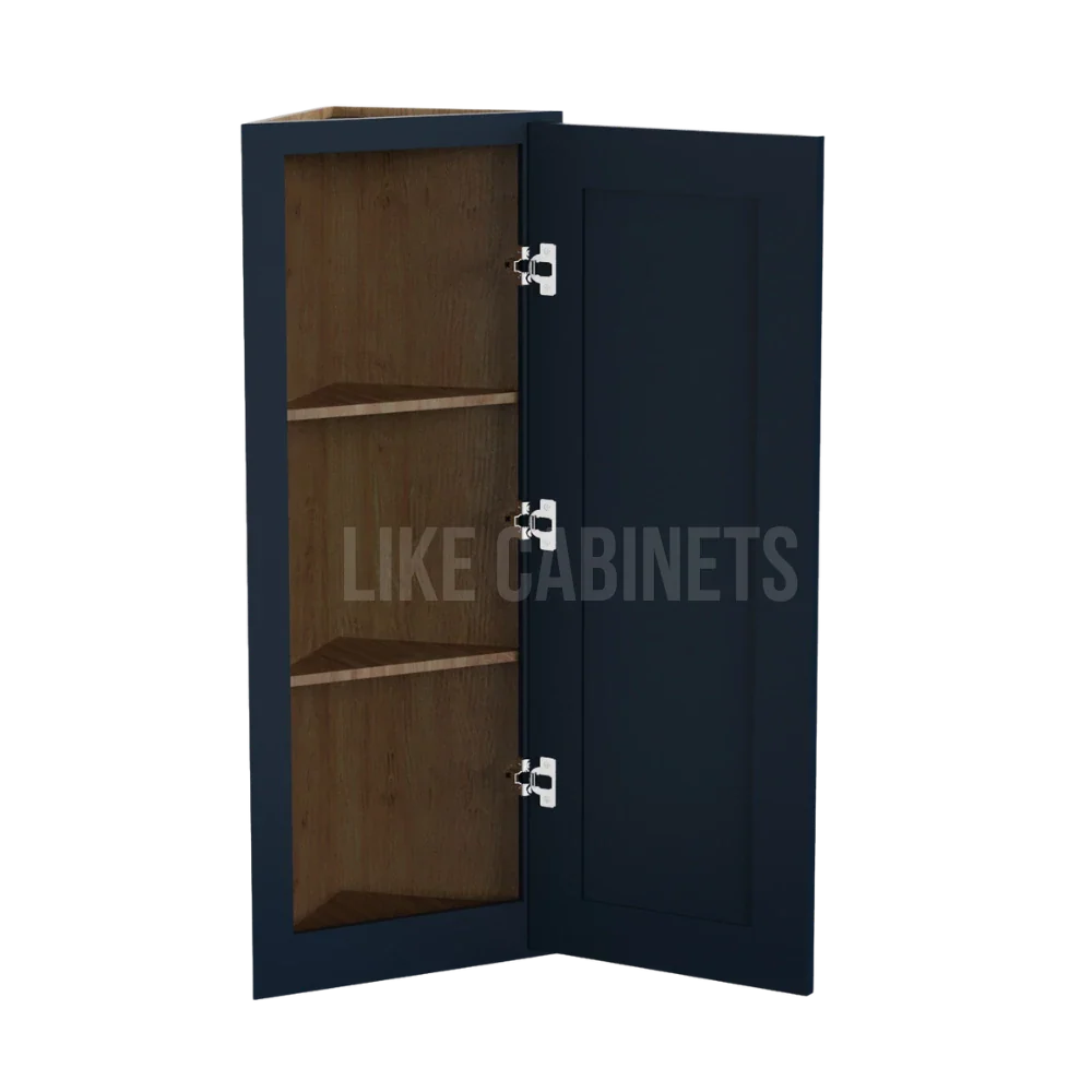 Navy Blue Shaker Angle Wall Cabinet