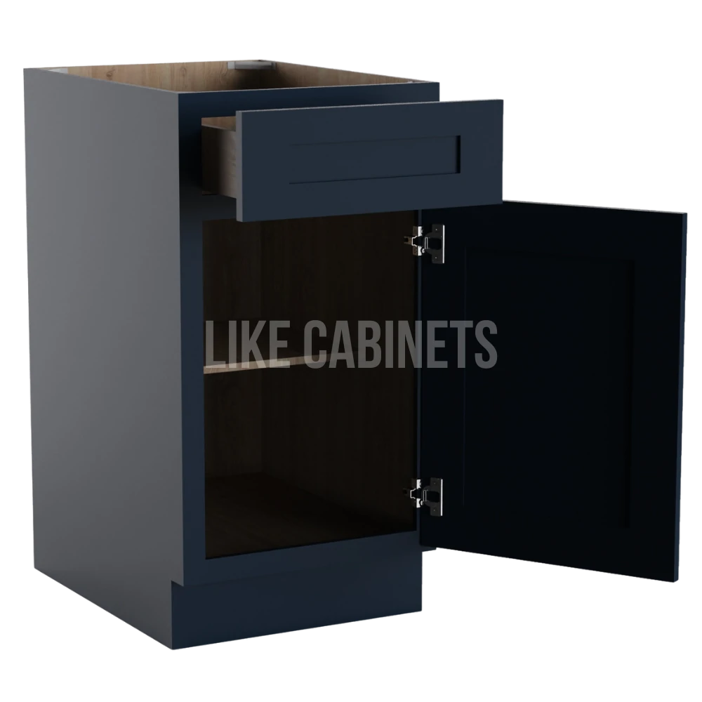 Navy Blue Cabinet with Single Door & Drawer